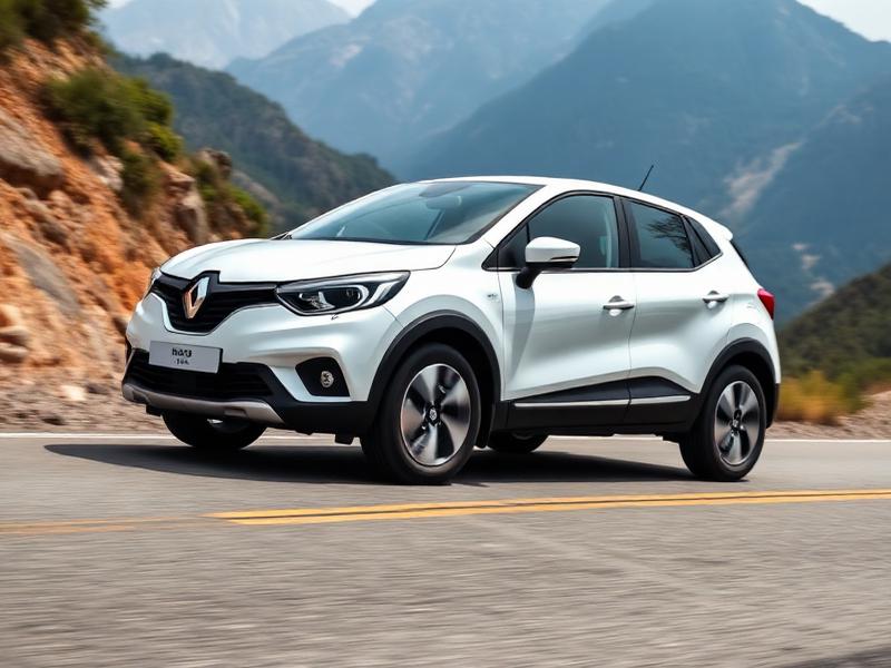 Weißer Renault SUV auf Straße